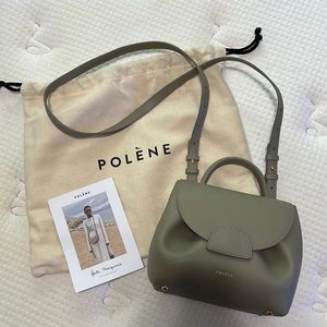 (SOLD) NWT Polene Numero Un nano Olive textured